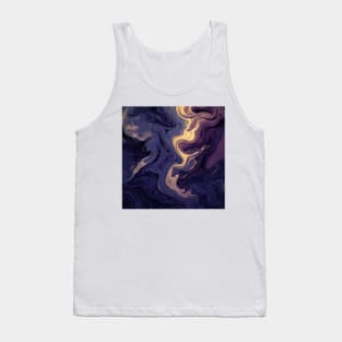 Stylized Surface of Liquid Violet Stone Tank Top